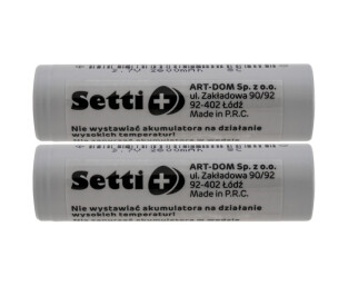 Akumulatorki Li-Ion 18650 2600 mAh SETTI+ (2 sztuki)